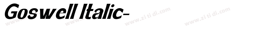 Goswell Italic字体转换